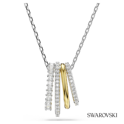 Hyperbola pendant, Mixed cuts, White, Mixed metal finish – item 5696626