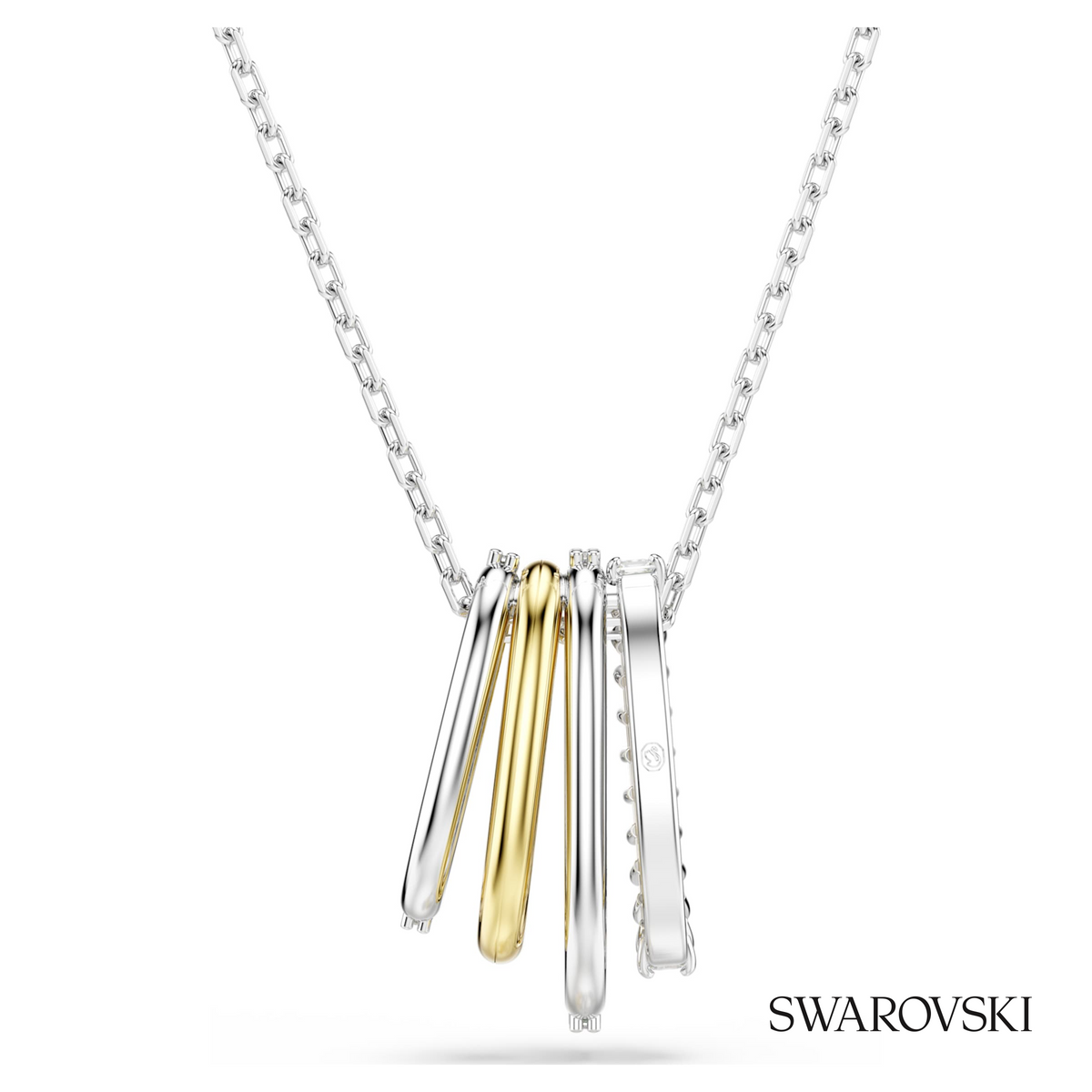 Hyperbola pendant, Mixed cuts, White, Mixed metal finish – item 5696626 – view 4