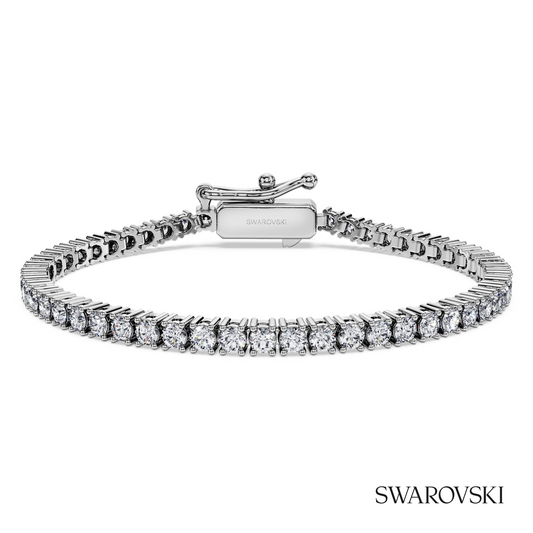 Eternity Tennis bracelet, Lab-grown diamonds 3 ct tw, Round shape, 14K white gold – item 5697145