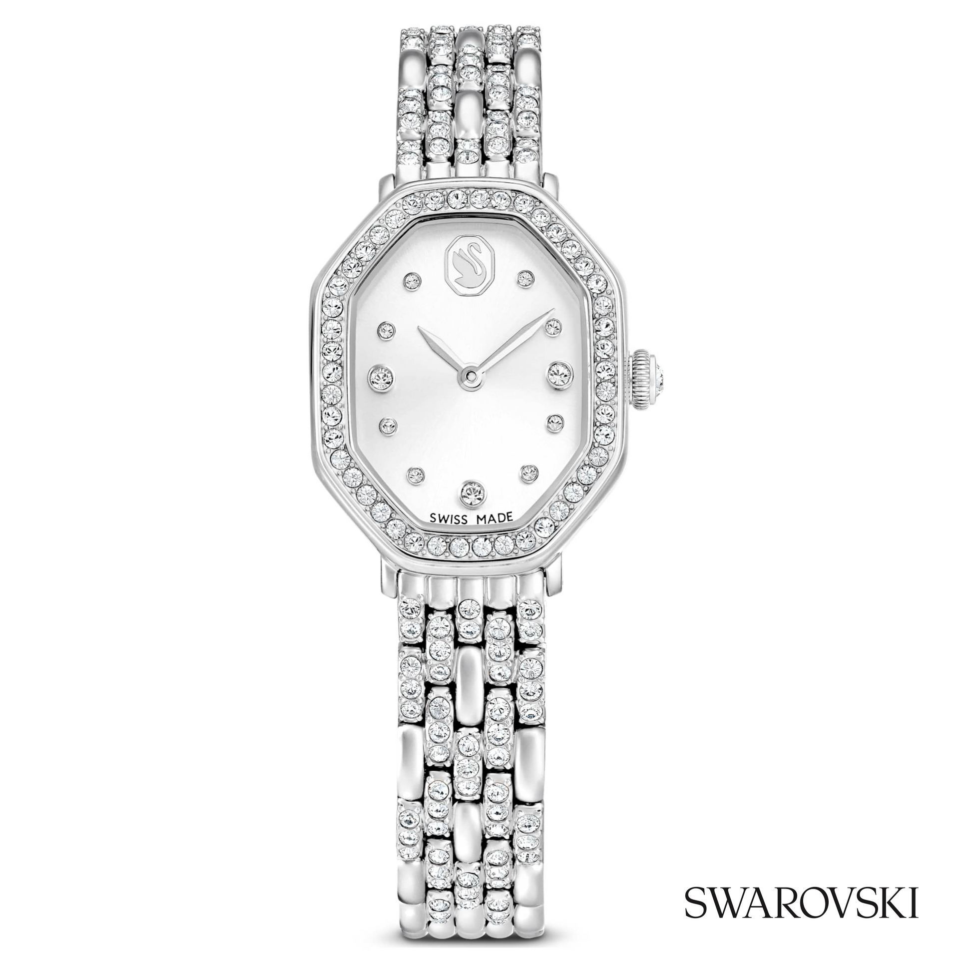 Dextera octagon watch, Swiss Made, Metal bracelet