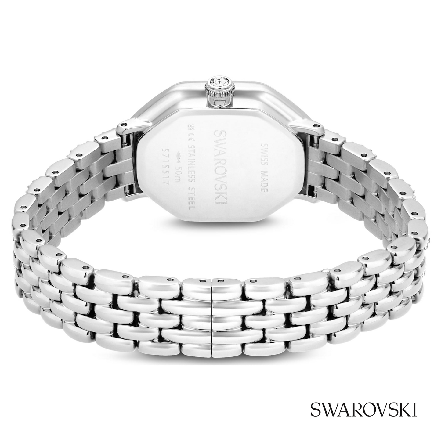 Dextera octagon watch, Swiss Made, Metal bracelet