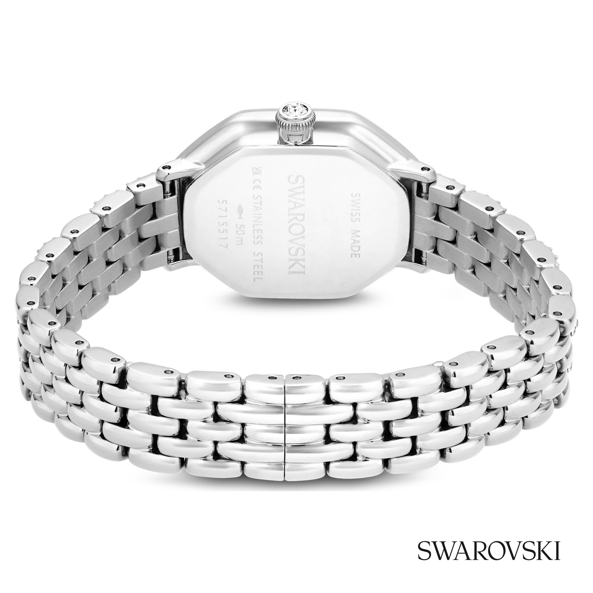 Dextera octagon watch, Swiss Made, Metal bracelet