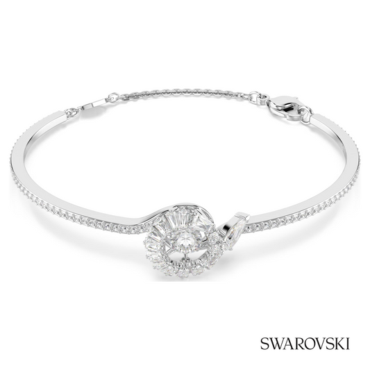 Snake bracelet, Mixed cuts, Year of the Snake, White, Rhodium plated – item 5698892