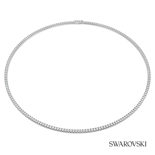 Eternity Tennis necklace, Lab-grown diamonds 7 ct tw, Round shape, 14K white gold – item 5699023