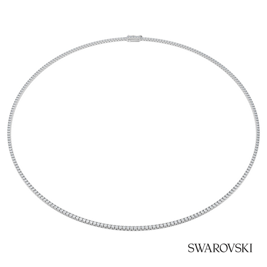 Eternity Tennis necklace, Lab-grown diamonds 3 ct tw, Round shape, 14K white gold – item 5699773