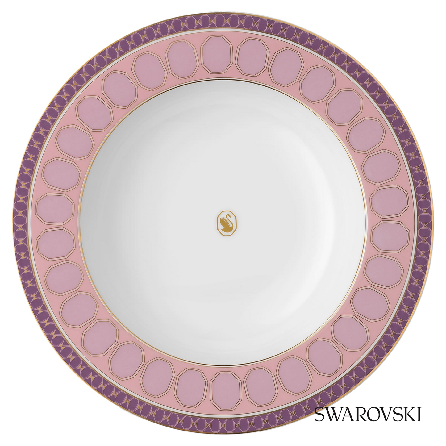 Swarovski Signum soup plate, Pink – item 5699990