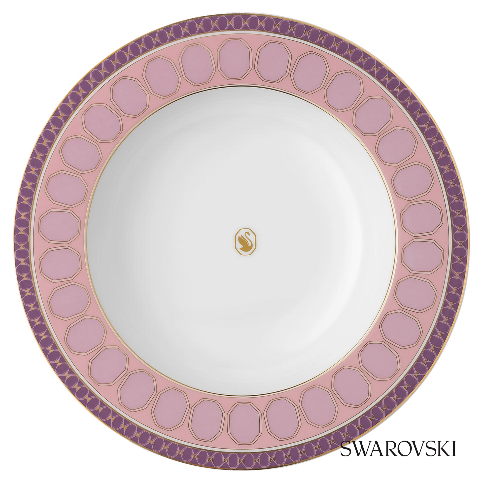 Swarovski Signum soup plate, Pink – item 5699990