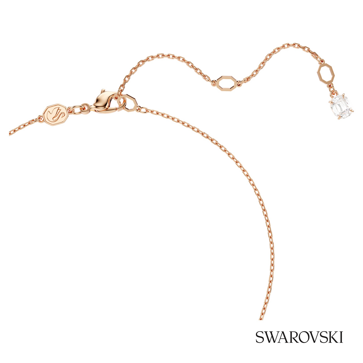 Hyperbola pendant, Mixed cuts, White, 18K rose gold finish – item 5701494 – view 2
