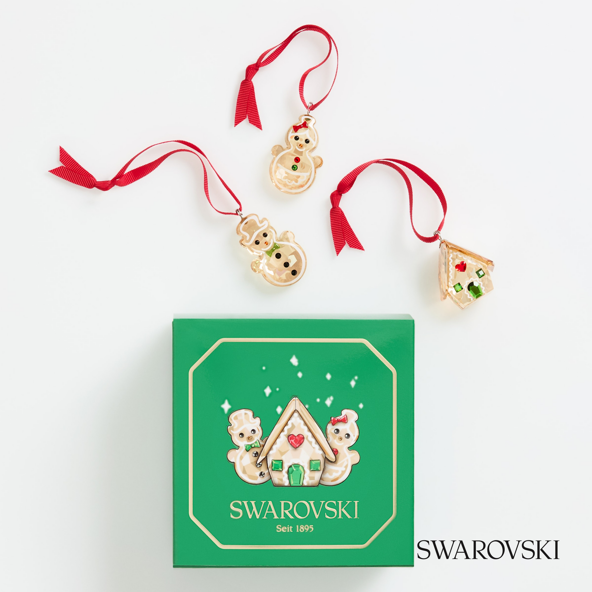 Swarovski Holiday Cheers Gingerbread Ornament Set – item 5701511 image 5