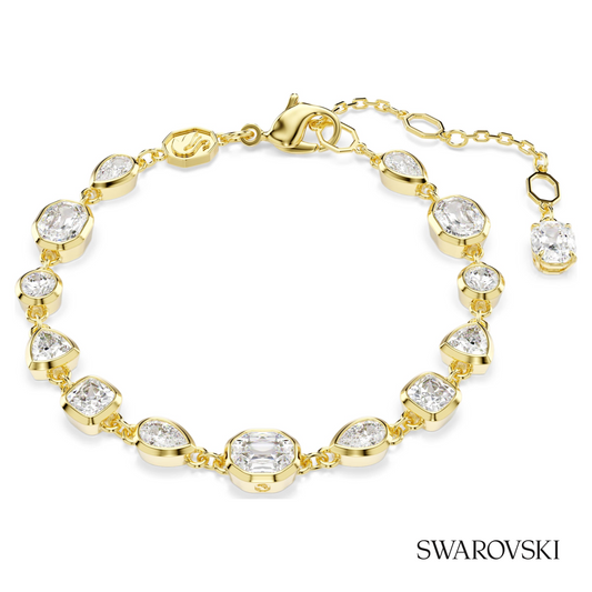 Imber bracelet, Mixed cuts, White, 18K gold finish – item 5705471