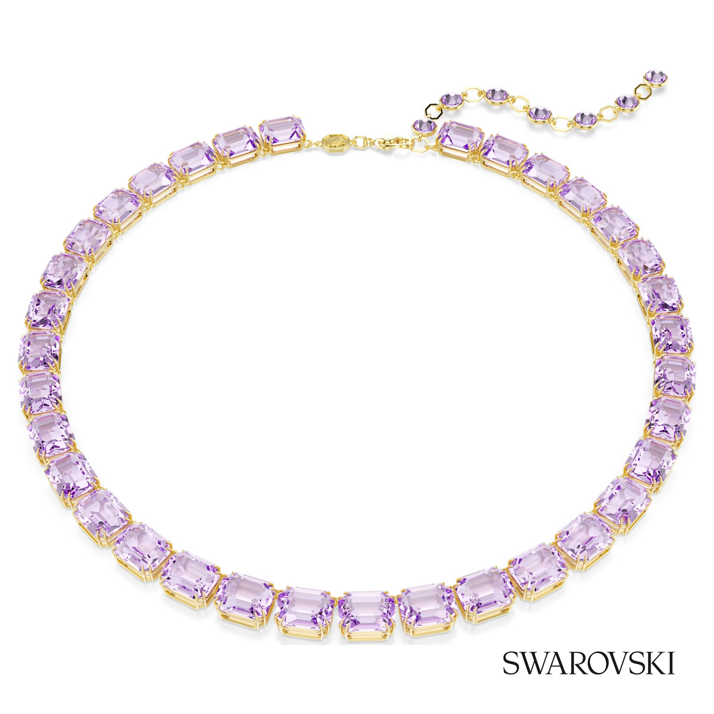 Swarovski Millenia necklace, Octagon cut, Purple, 18K gold – item 5705754