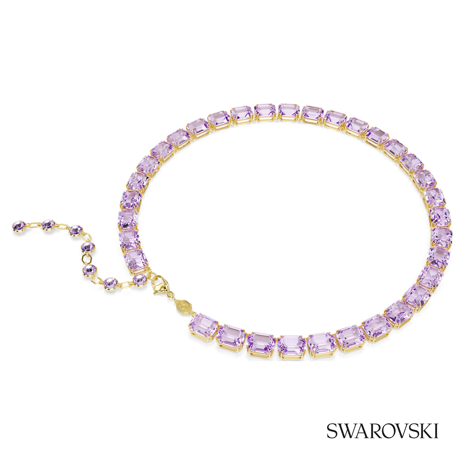 Swarovski Millenia necklace, Octagon cut, Purple, 18K gold – item 5705754 image 4