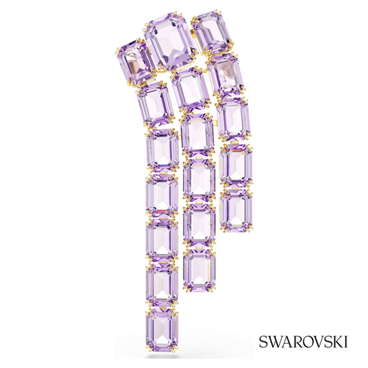 Millenia brooch, Octagon cut, Purple, 18K gold finish – item 5705756