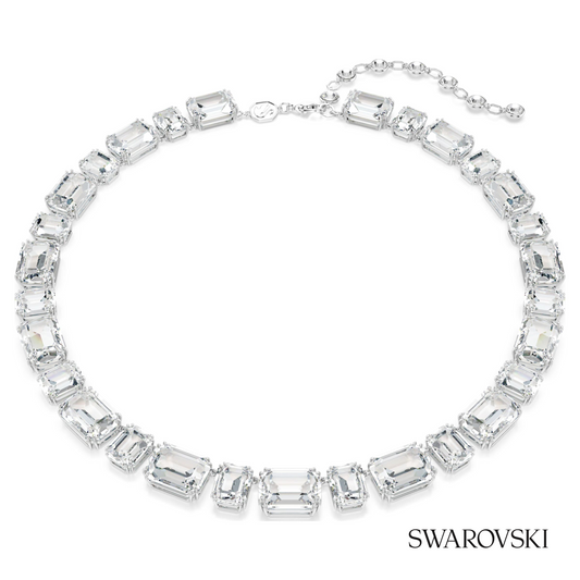 Millenia necklace, Octagon cut, White, Rhodium plated – item 5705757