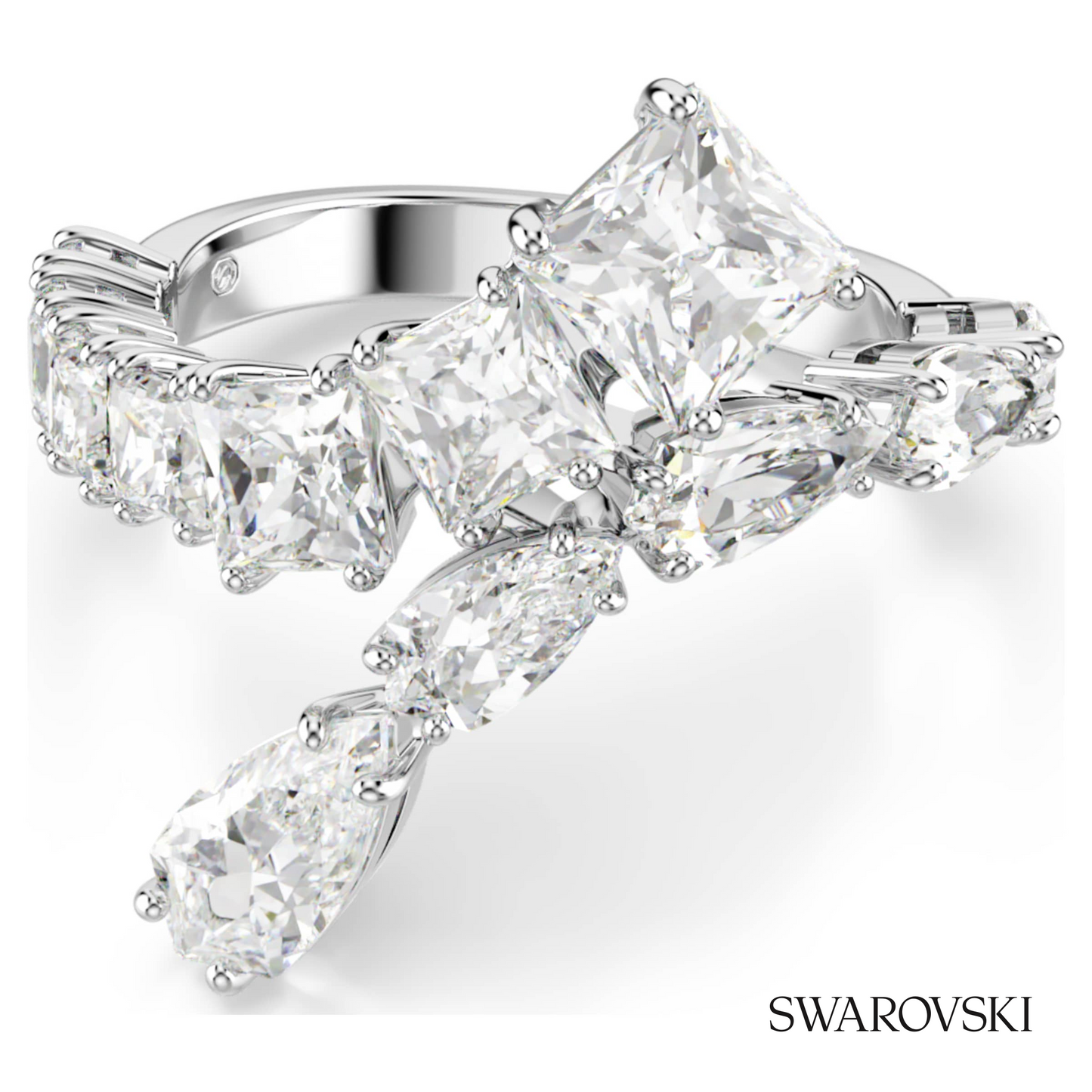 Swarovski Matrix ring, Mixed cuts, White, Rhodium plated – item 5705759 image 5
