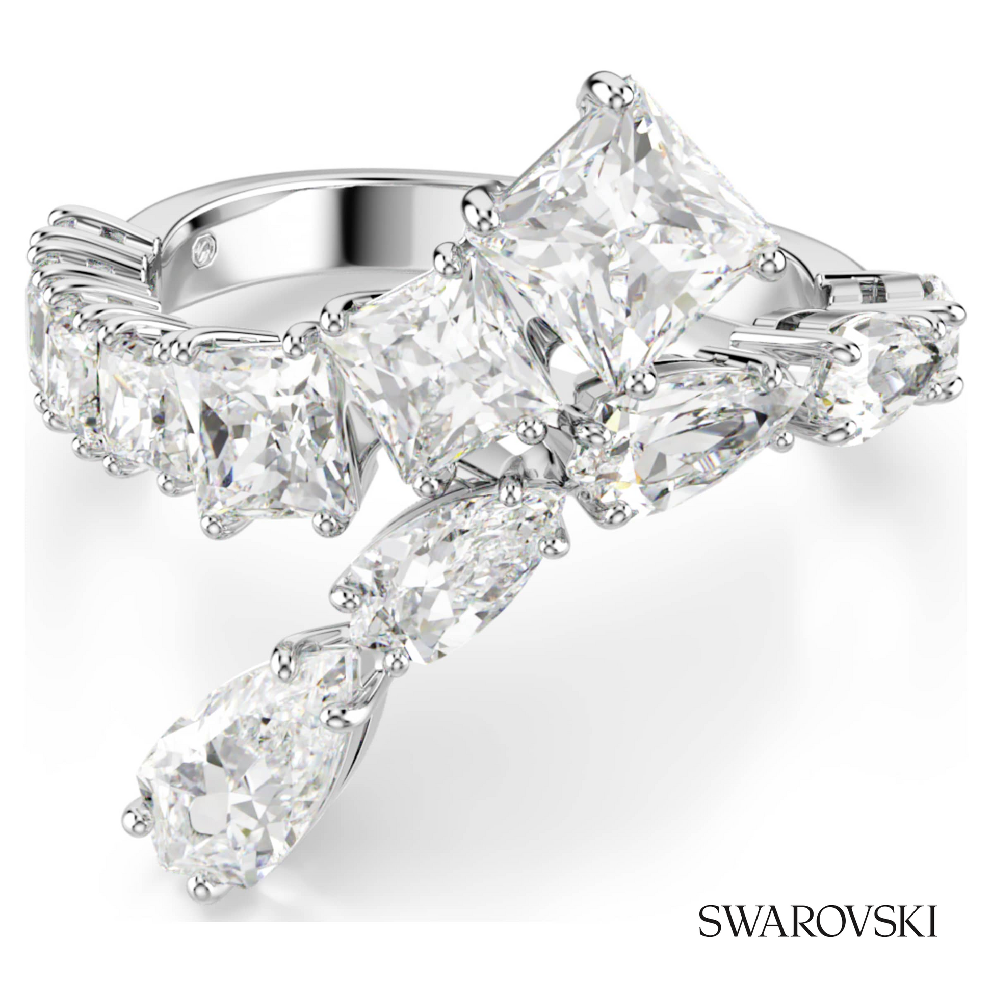 Swarovski Matrix ring, Mixed cuts, White, Rhodium plated – item 5705759 image 5