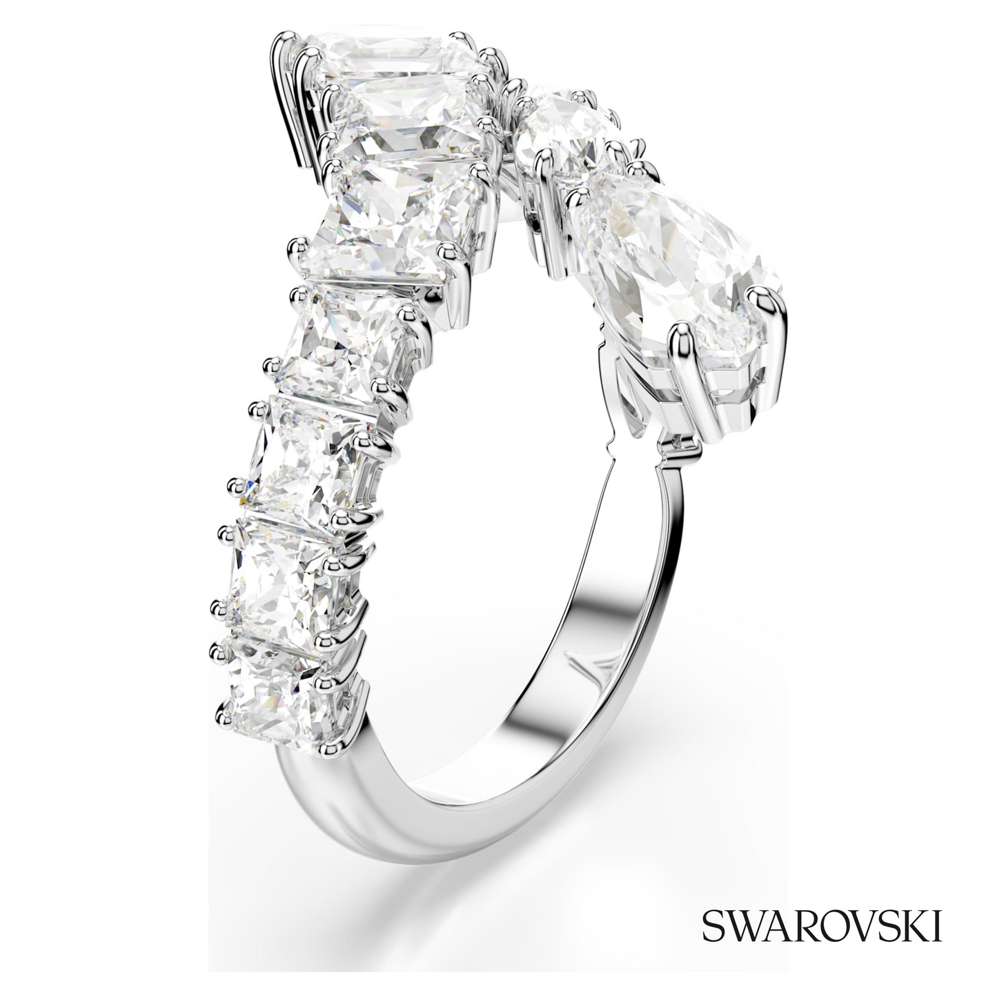 Swarovski Matrix ring, Mixed cuts, White, Rhodium plated – item 5705759 image 2