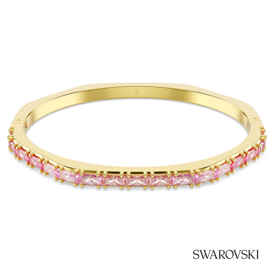 Matrix bangle, Baguette cut, Octagon shape, Pink, 18K gold finish – item 5705791
