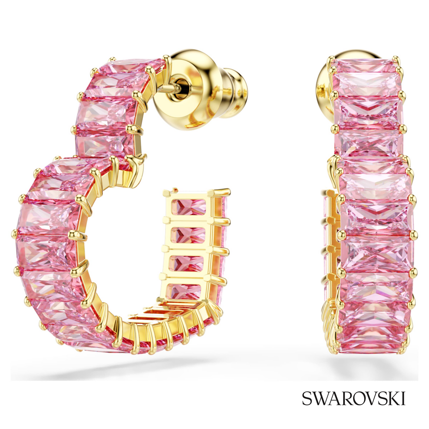 Swarovski Matrix hoop earrings, Baguette cut, Motif – item 5706340 image 5