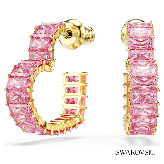 Swarovski Matrix hoop earrings, Baguette cut, Motif – item 5706340