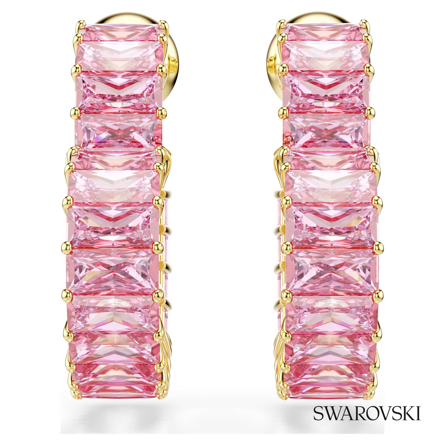 Swarovski Matrix hoop earrings, Baguette cut, Motif – item 5706340 image 2