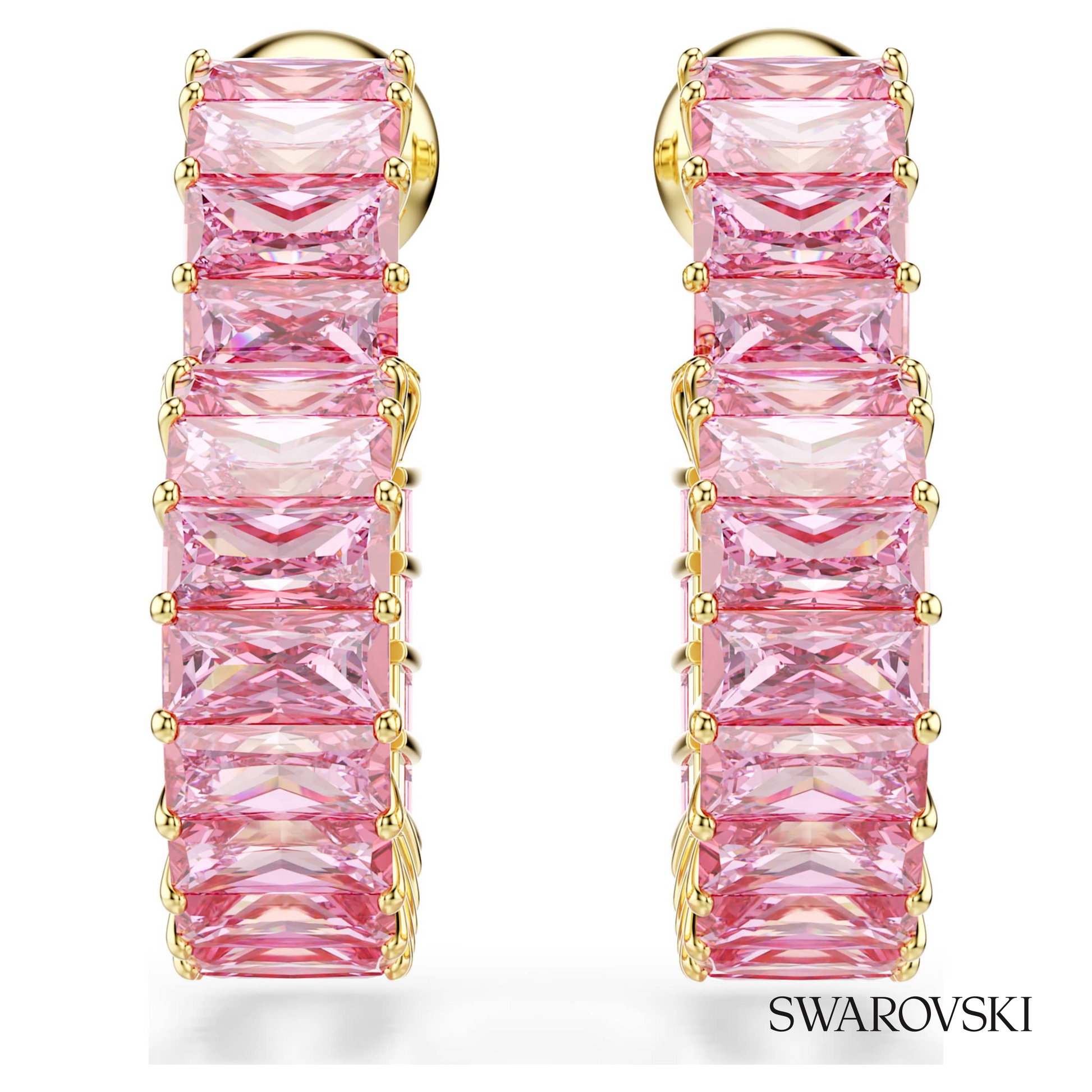 Swarovski Matrix hoop earrings, Baguette cut, Motif – item 5706340 image 2
