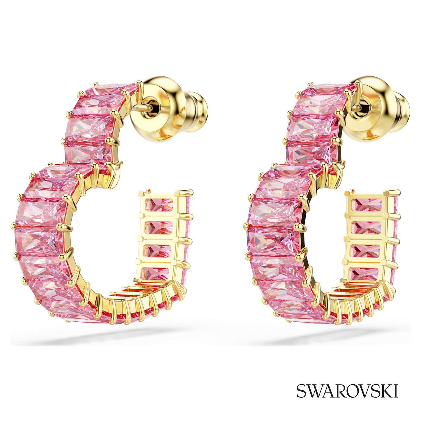 Swarovski Matrix hoop earrings, Baguette cut, Motif – item 5706340 image 3