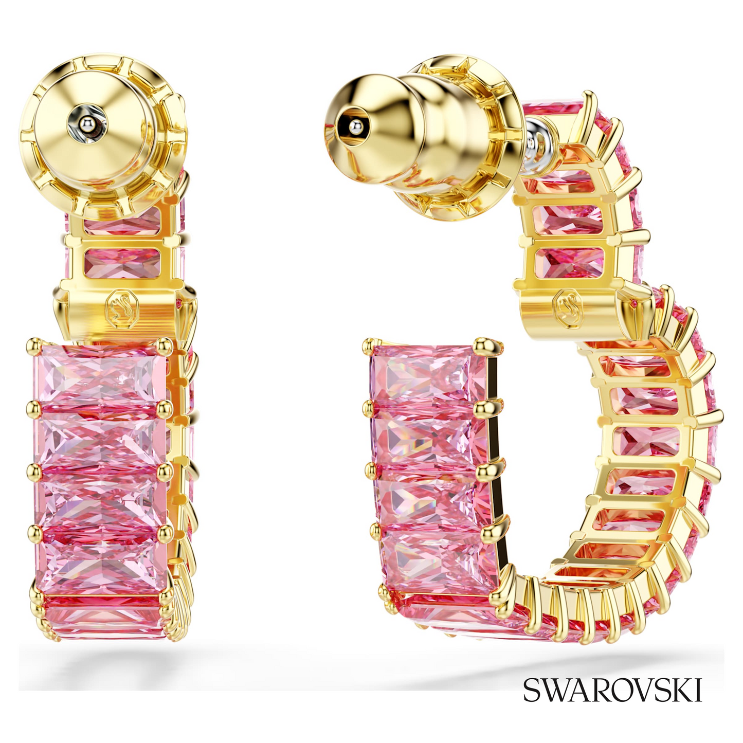 Swarovski Matrix hoop earrings, Baguette cut, Motif – item 5706340 image 4