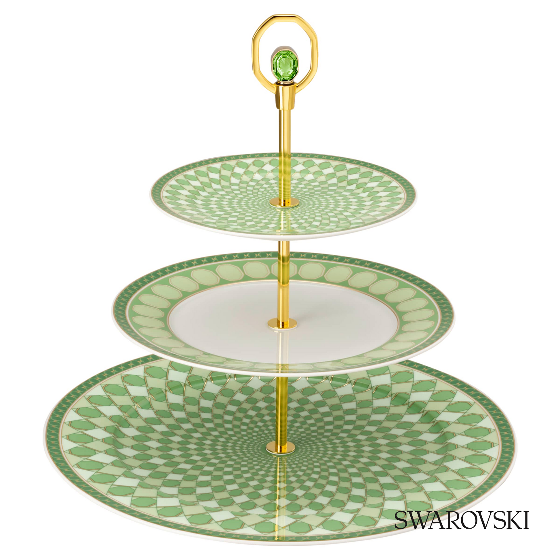 Swarovski Signum etagere, Large, Green – item 5706881