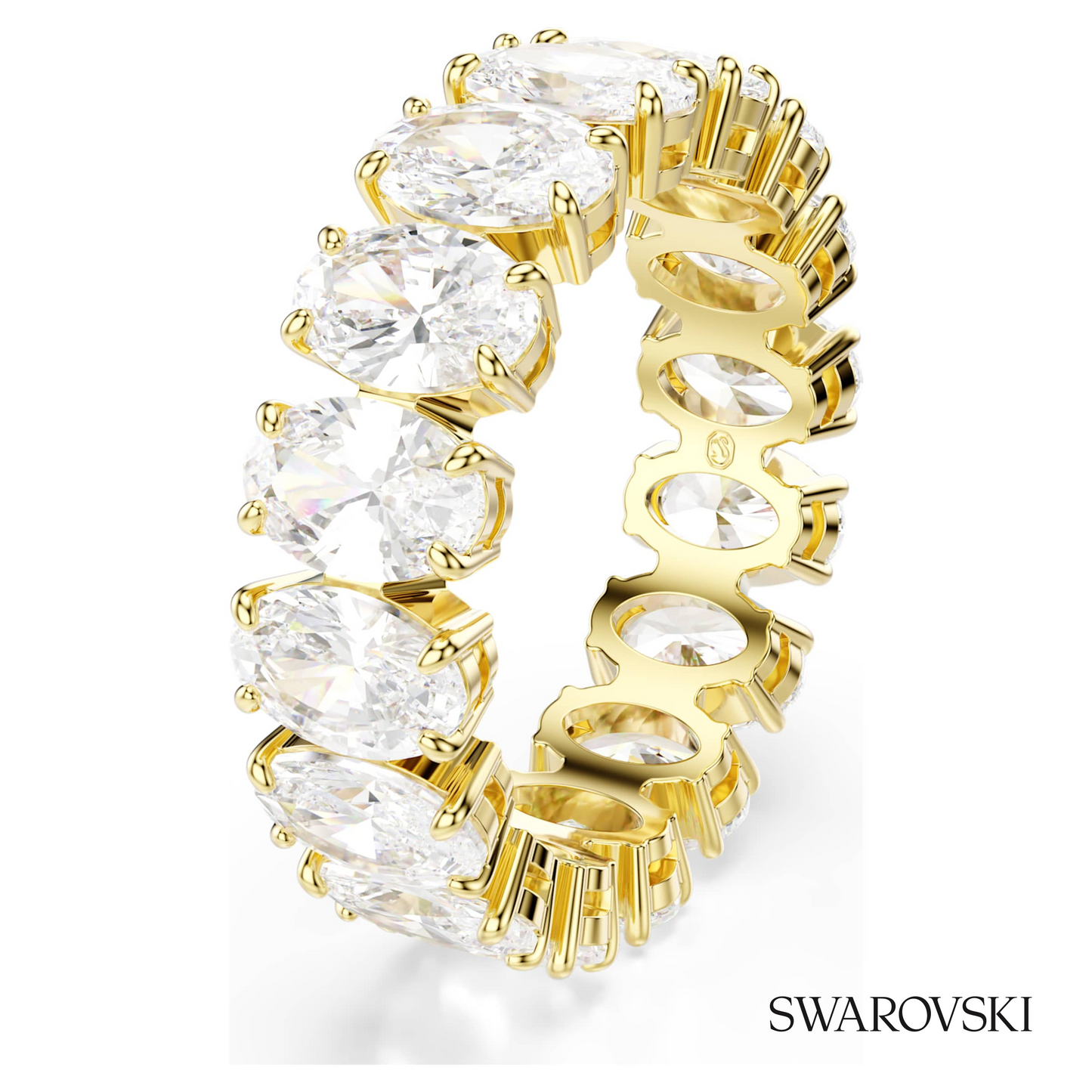 Swarovski Matrix ring, Oval cut, White, 18K gold finish – item 5707188 image 2