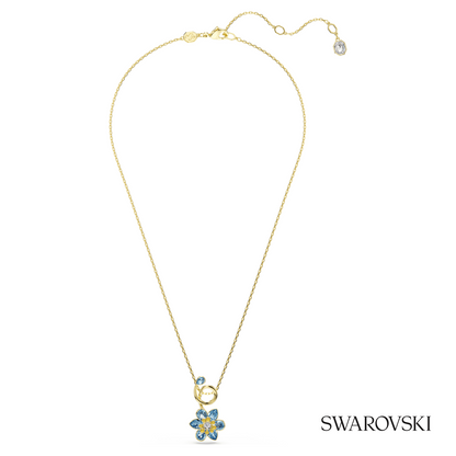 Swarovski Idyllia pendant, Mixed cuts, Flower, Blue, 18K – item 5709029 image 2