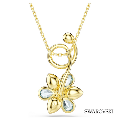 Swarovski Idyllia pendant, Mixed cuts, Flower, Blue, 18K – item 5709029 image 4