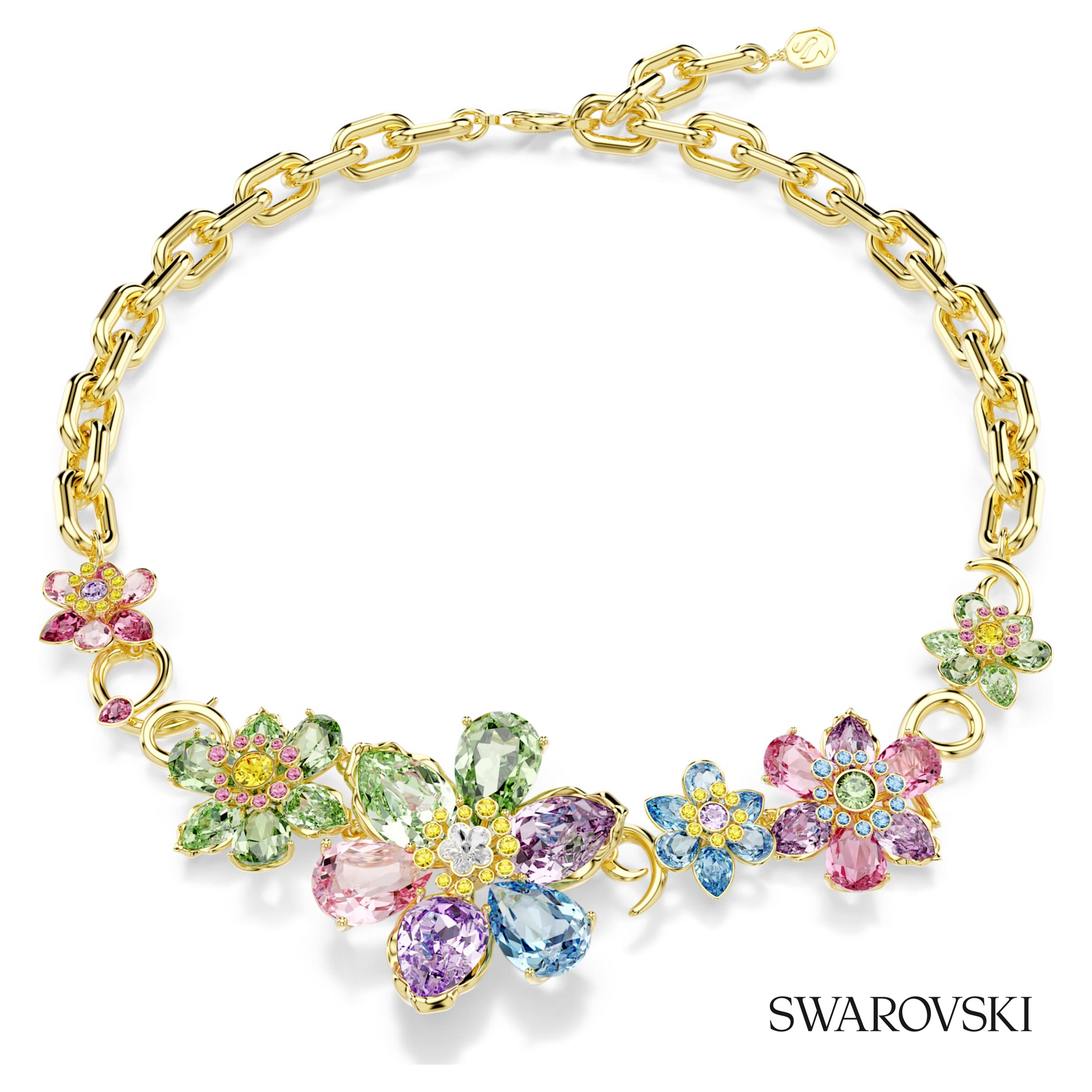 Swarovski Idyllia necklace, Mixed cuts, Flower – item 5709030