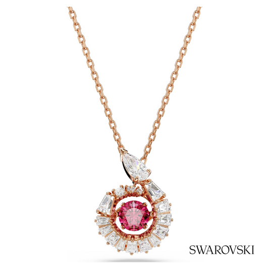 Snake pendant, Mixed cuts, Year of the Snake, Red, 18K rose gold finish – item 5709089