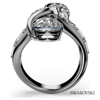 The Vienna Collection open ring, Feather, White, Ruthenium plated – item 5709272 – view 3