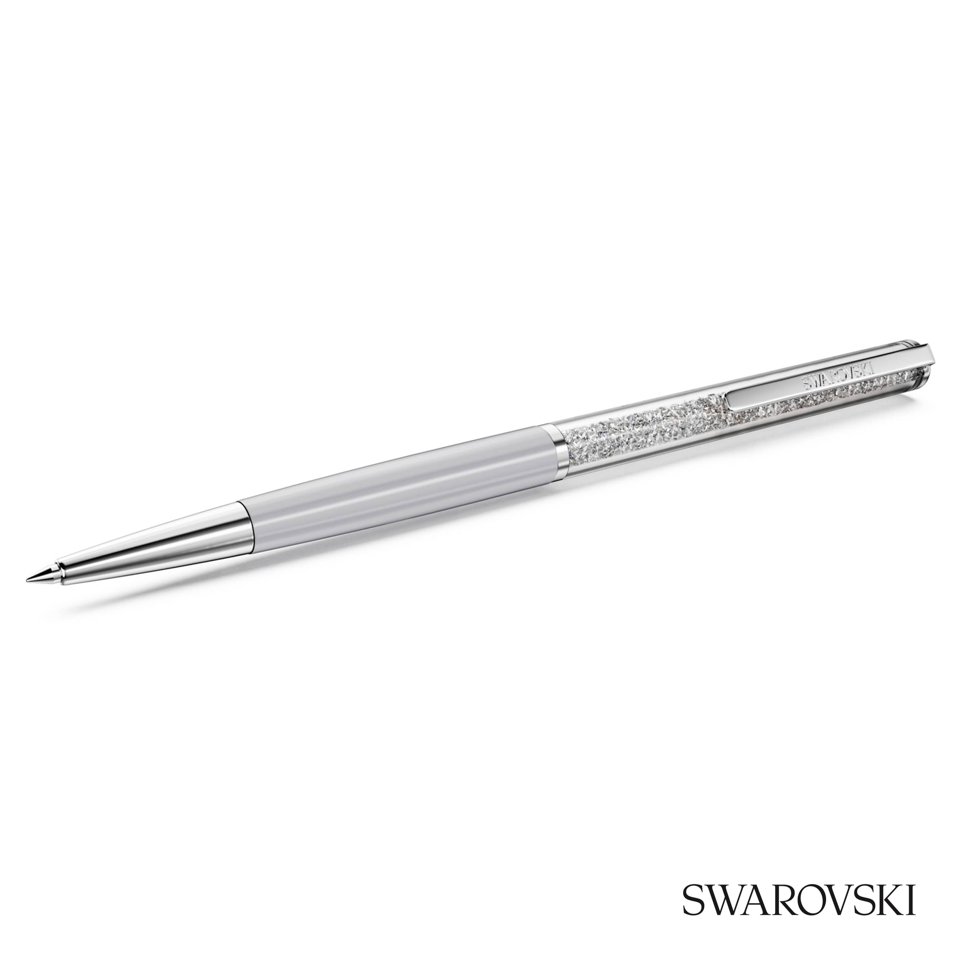 Swarovski Crystalline Ballpoint Pen, Gray, Crystals / Chrome Plated / Lacquered
