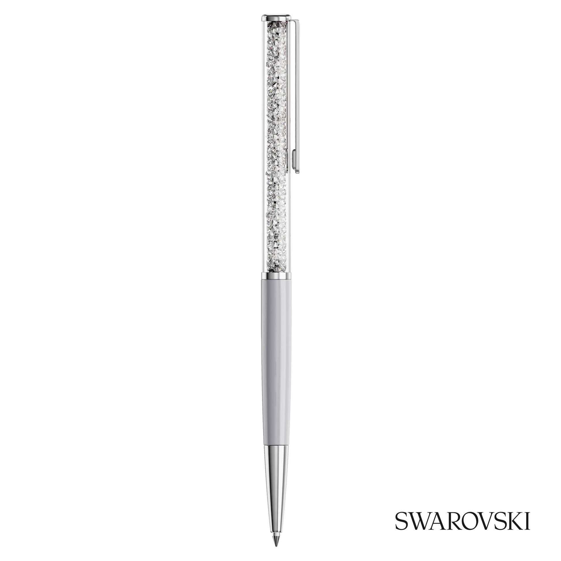 Swarovski Crystalline Ballpoint Pen, Gray, Crystals / Chrome Plated / Lacquered