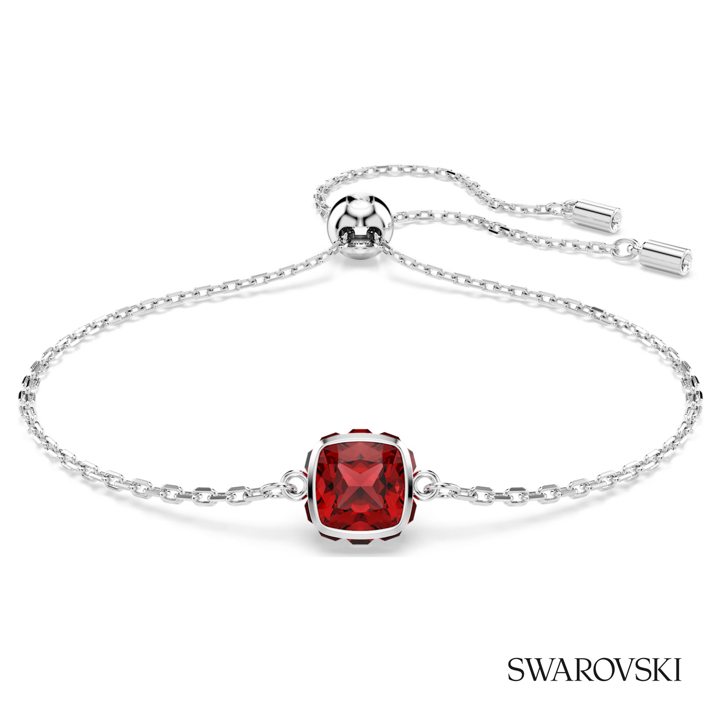 Swarovski Birthstone bracelet, Square cut, January, Red – item 5710514