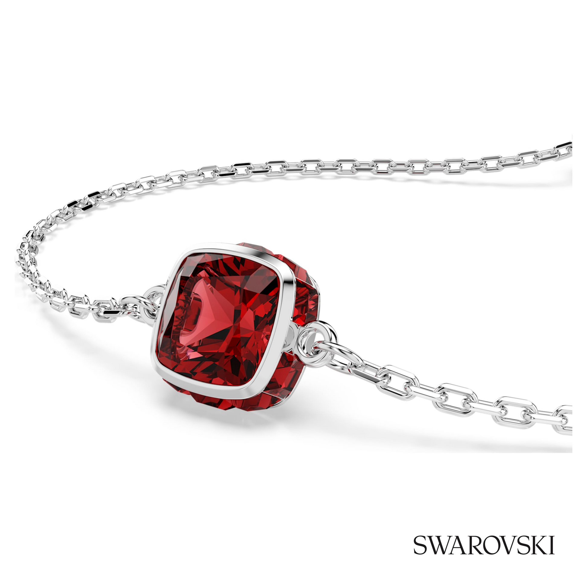 Swarovski Birthstone bracelet, Square cut, January, Red – item 5710514 image 2