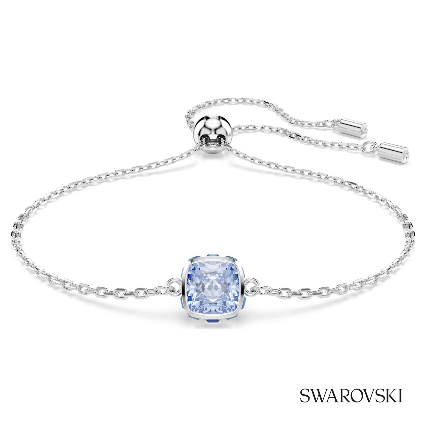 Swarovski Birthstone bracelet, Square cut, March, Blue – item 5710515