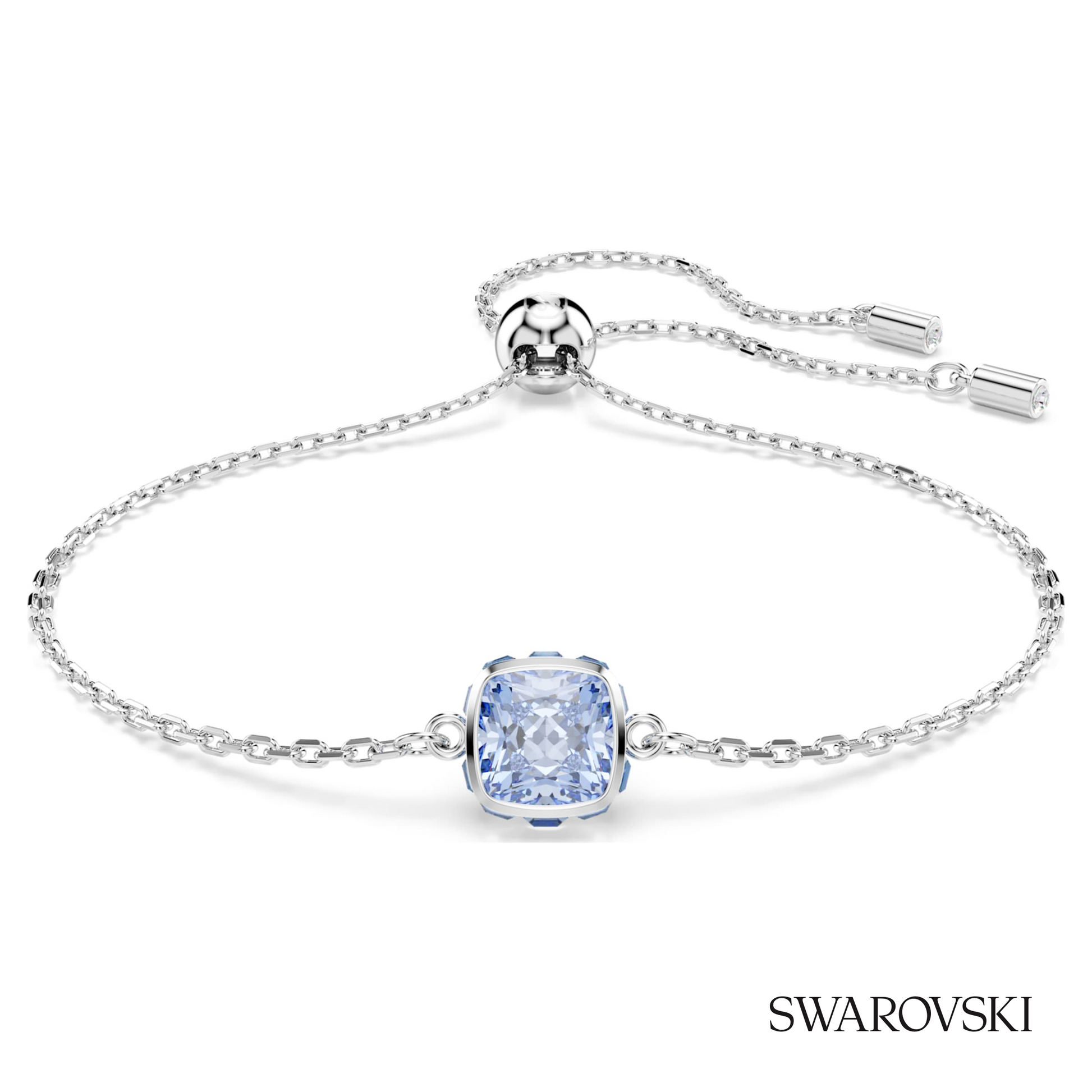 Swarovski Birthstone bracelet, Square cut, March, Blue – item 5710515