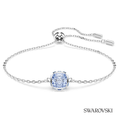 Swarovski Birthstone bracelet, Square cut, March, Blue – item 5710515