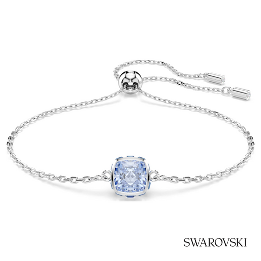Swarovski Birthstone bracelet, Square cut, March, Blue – item 5710515