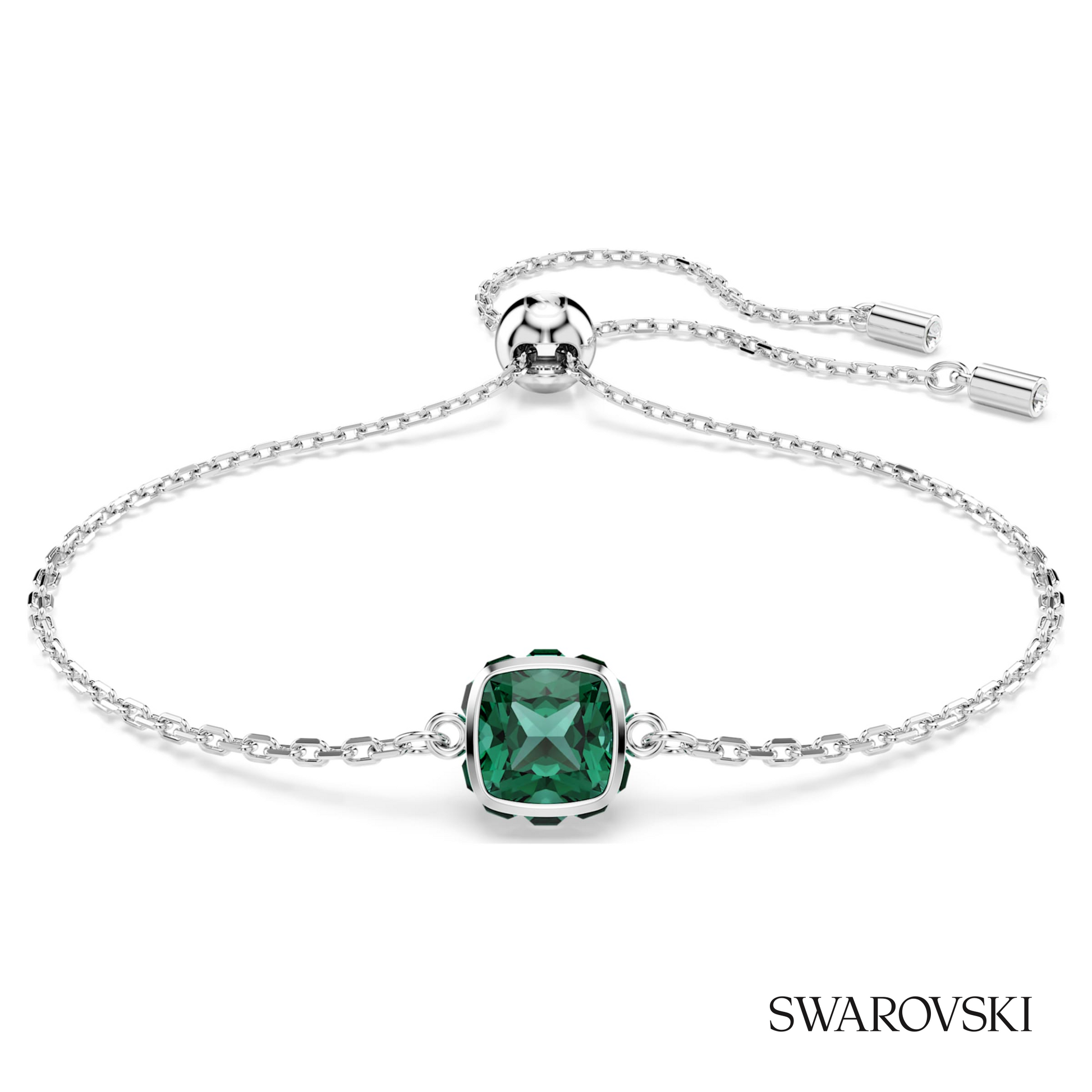Swarovski Birthstone bracelet, Square cut, May, Green – item 5710516