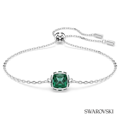 Swarovski Birthstone bracelet, Square cut, May, Green – item 5710516
