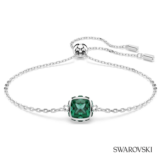 Swarovski Birthstone bracelet, Square cut, May, Green – item 5710516