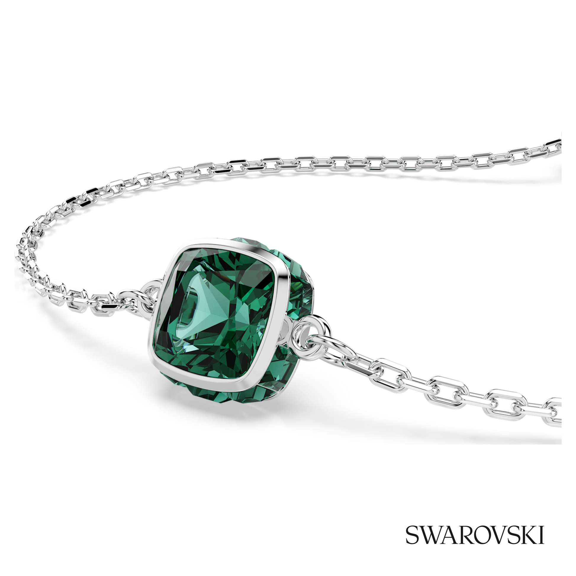 Swarovski Birthstone bracelet, Square cut, May, Green – item 5710516 image 2