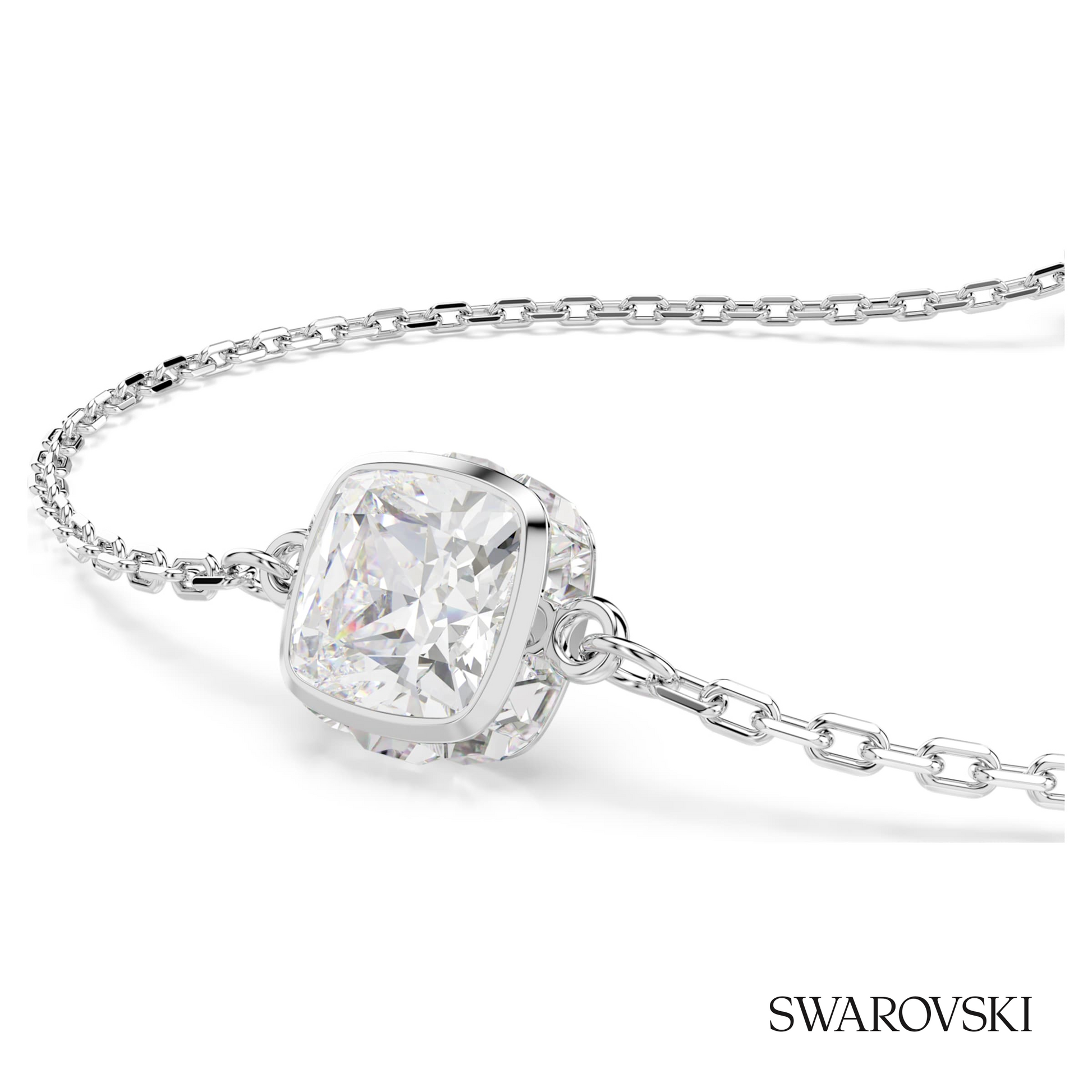 Swarovski Birthstone bracelet, Square cut, April, White – item 5710517 image 2