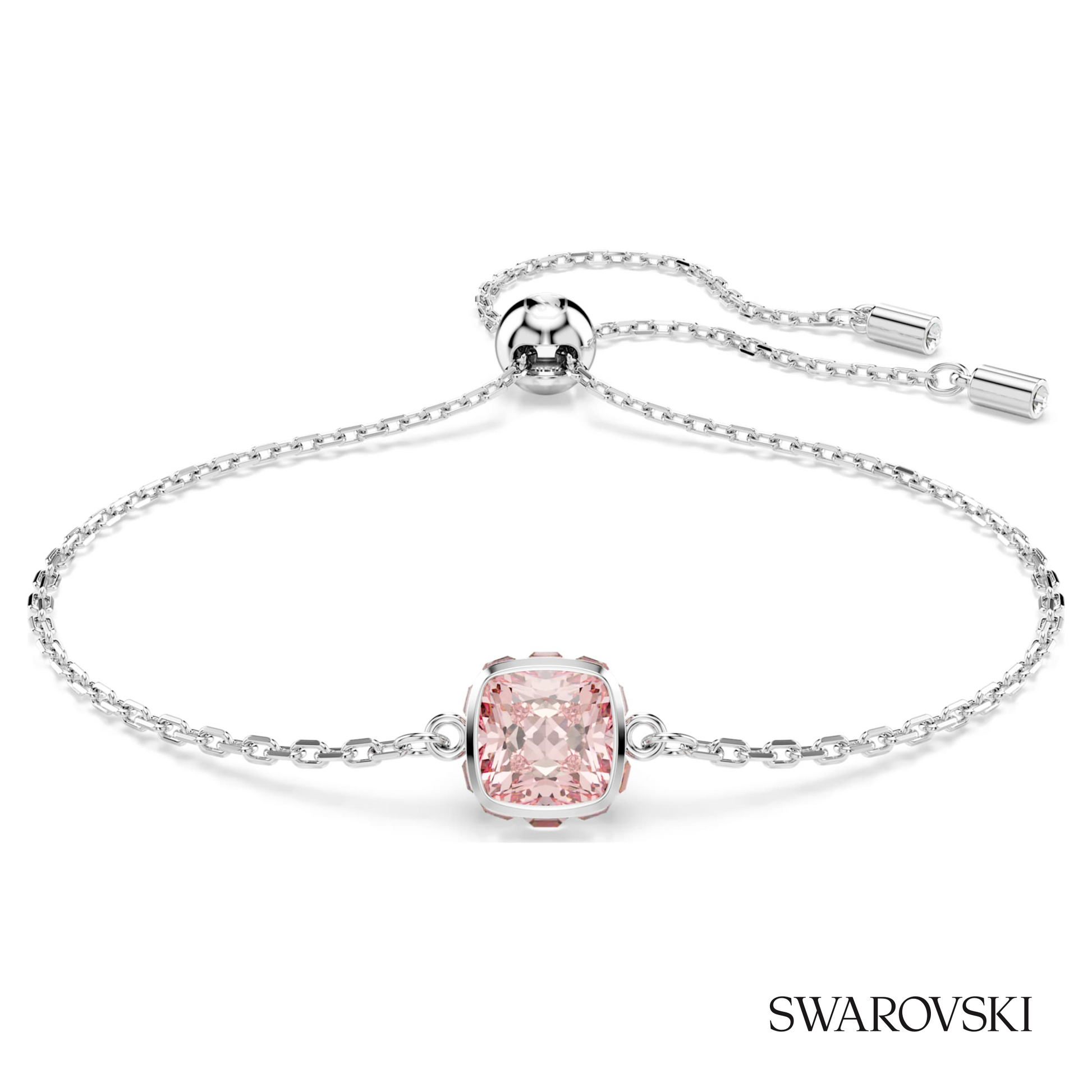 Swarovski Birthstone bracelet, Square cut, June, Pink – item 5710518