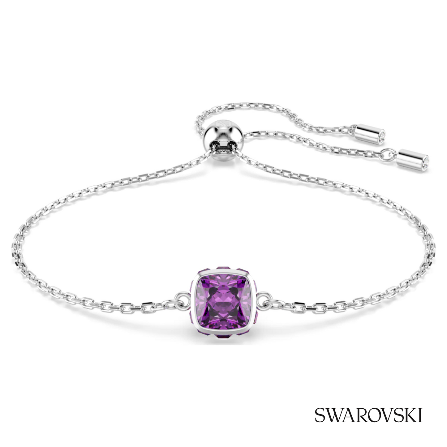 Swarovski Birthstone bracelet, Square cut, February – item 5710519 image 5